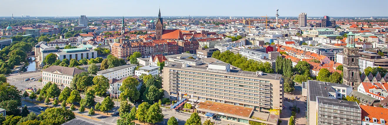 Hannover Stadtansicht mit Fachwerkhäusern