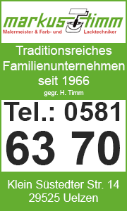 Banner mit Kontaktdaten von Malermeister Timm in Uelzen